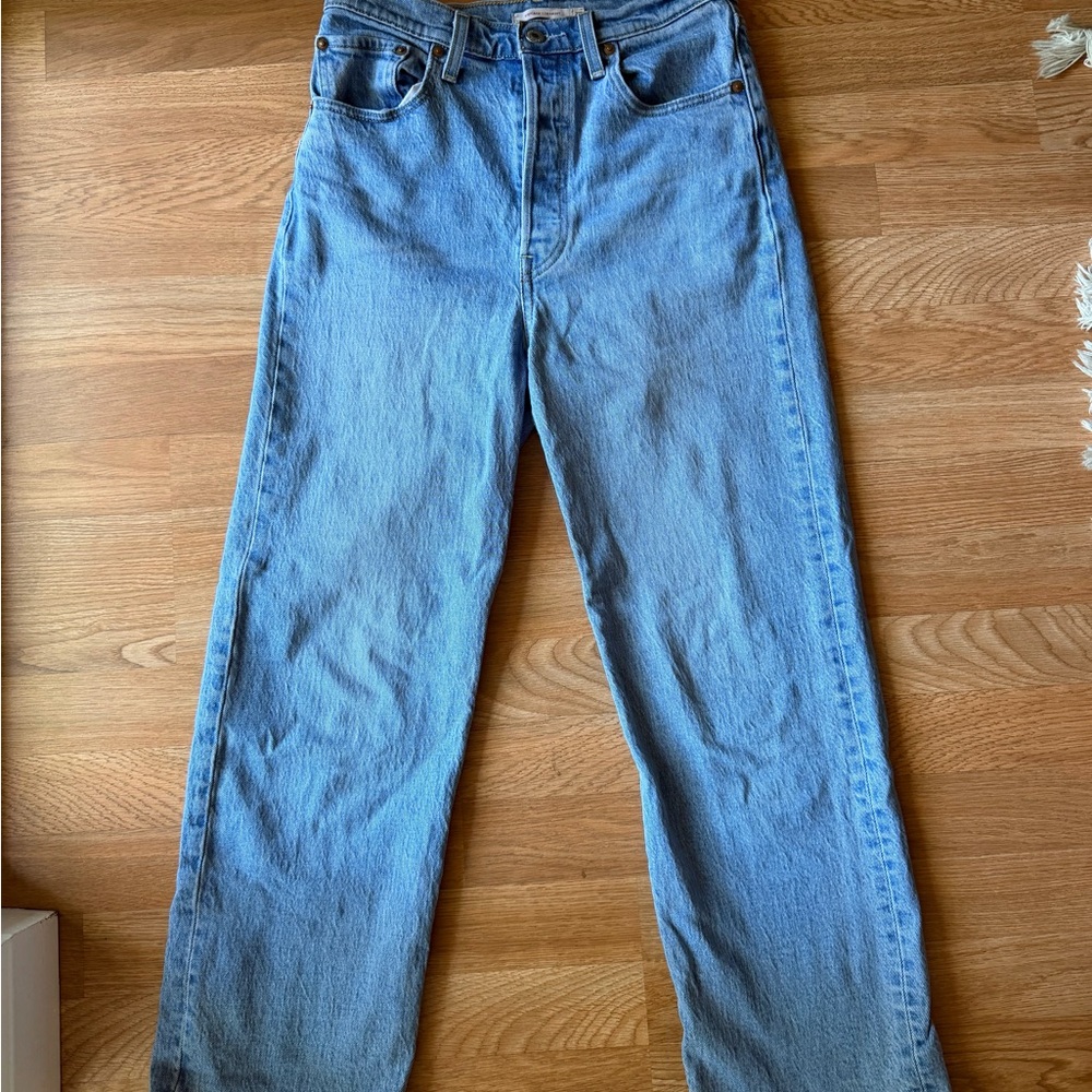 Levi's Straight-Leg Jeans in Light Blue Denim